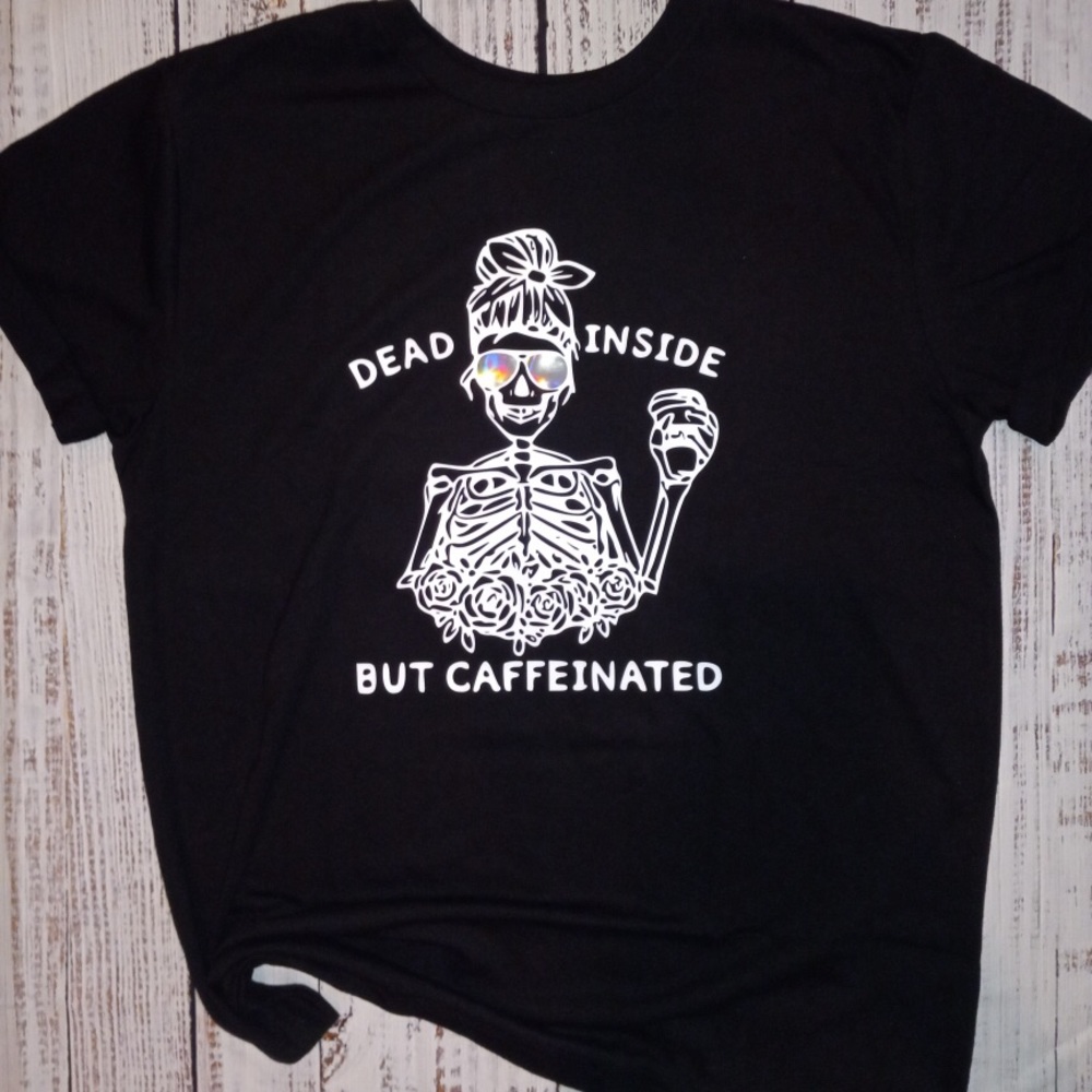 Dead but caffeinated.